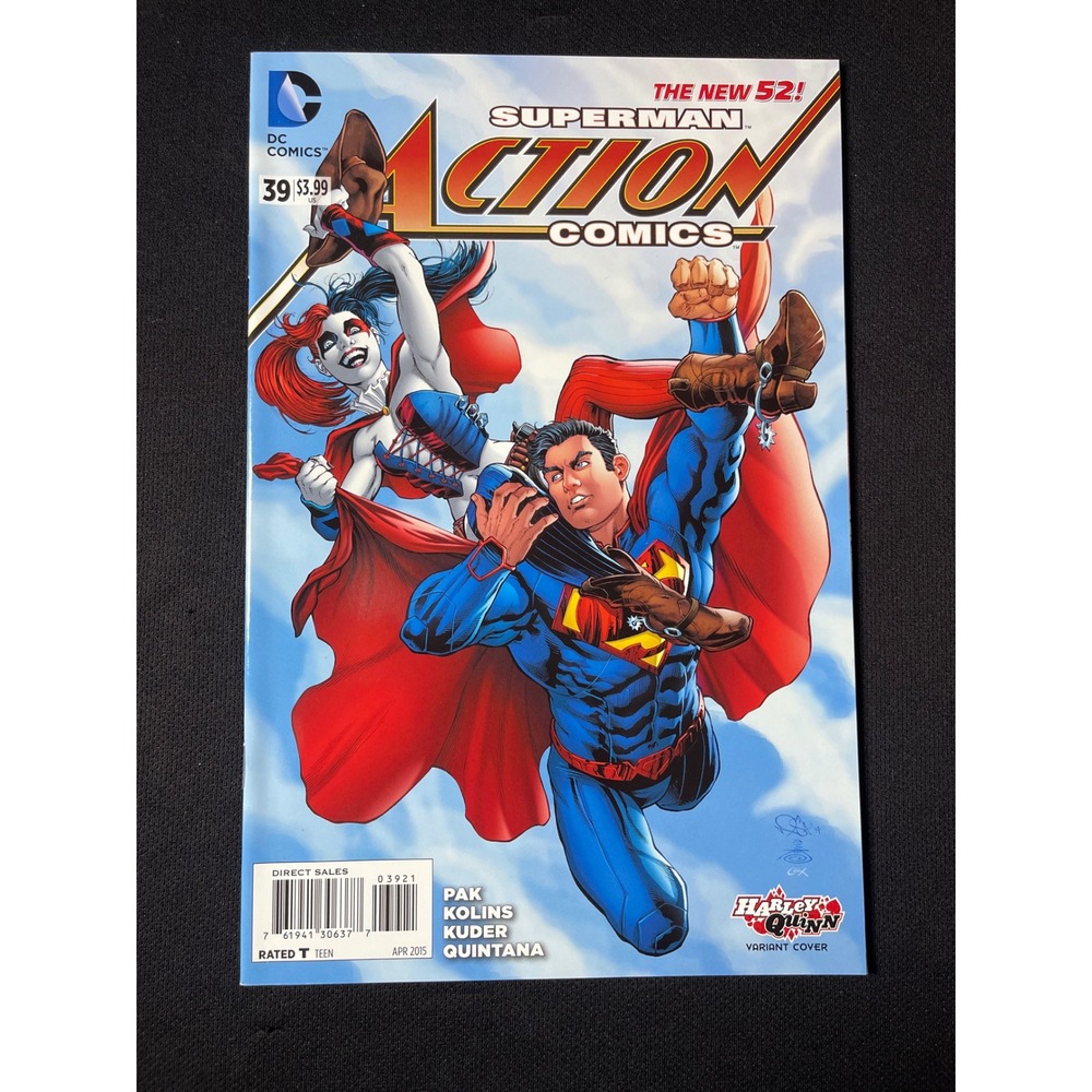 Superman Action Comics 39 The New 52 Variant Cover Harley Quinn DC Comics